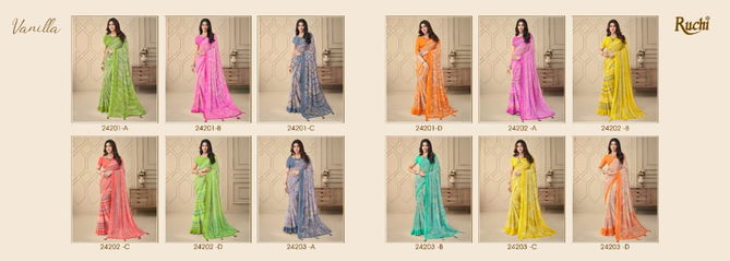 Vanilla By Ruchi Chiffon Saree Catalog